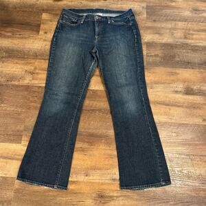 VTG Lucky Brand Y2K Dungarees Bootcut Jeans 10 33x29 Distressed Western READ